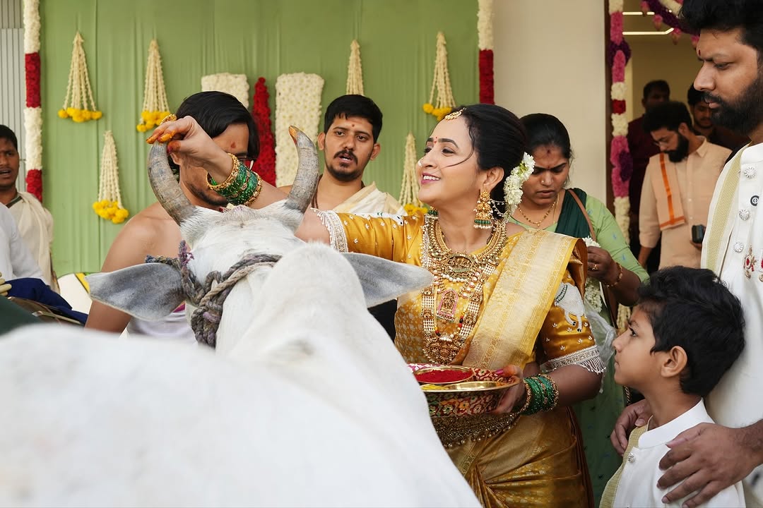 Anchor Lasya-Manjunath new house housewarming photos goes viral on social media