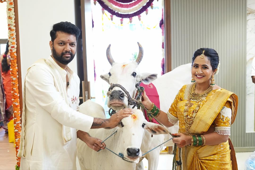 Anchor Lasya-Manjunath new house housewarming photos goes viral on social media