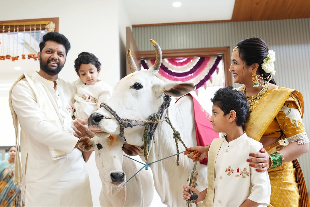 Anchor Lasya-Manjunath new house housewarming photos goes viral on social media