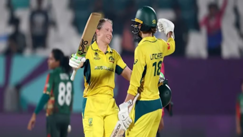 AUS W vs BAN W Australia Women qualify for ODI World Cup 2025 semi final
