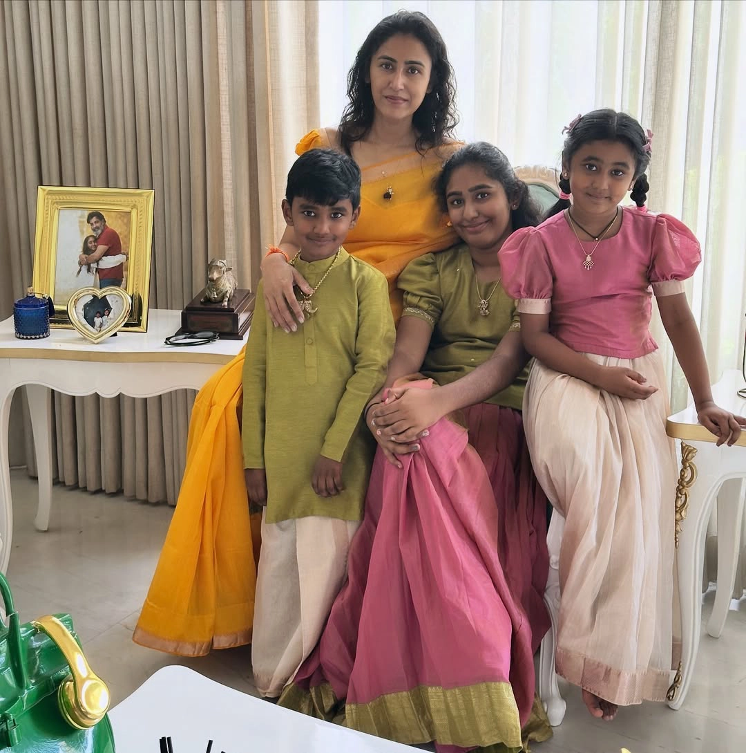 Tarakratna Children Photos Shared by Alekhya on Diwali