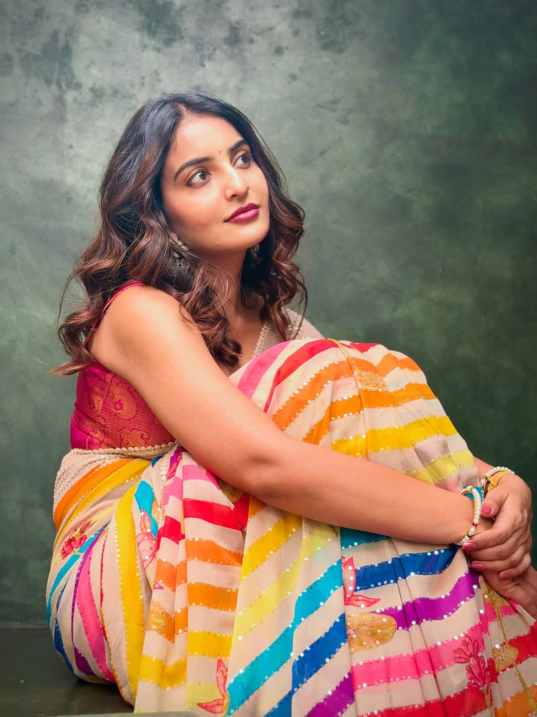Ananya Nagalla Shines in Colorful Saree