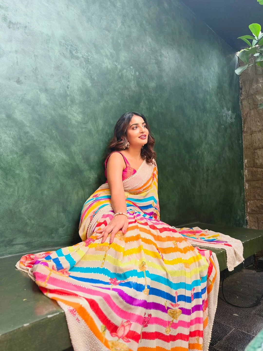 Ananya Nagalla Shines in Colorful Saree