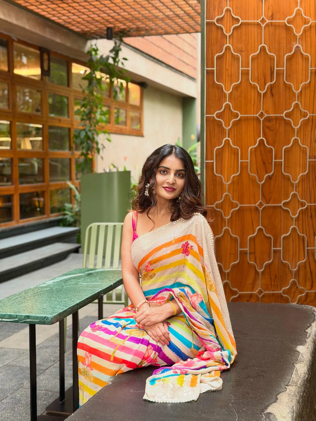 Ananya Nagalla Shines in Colorful Saree