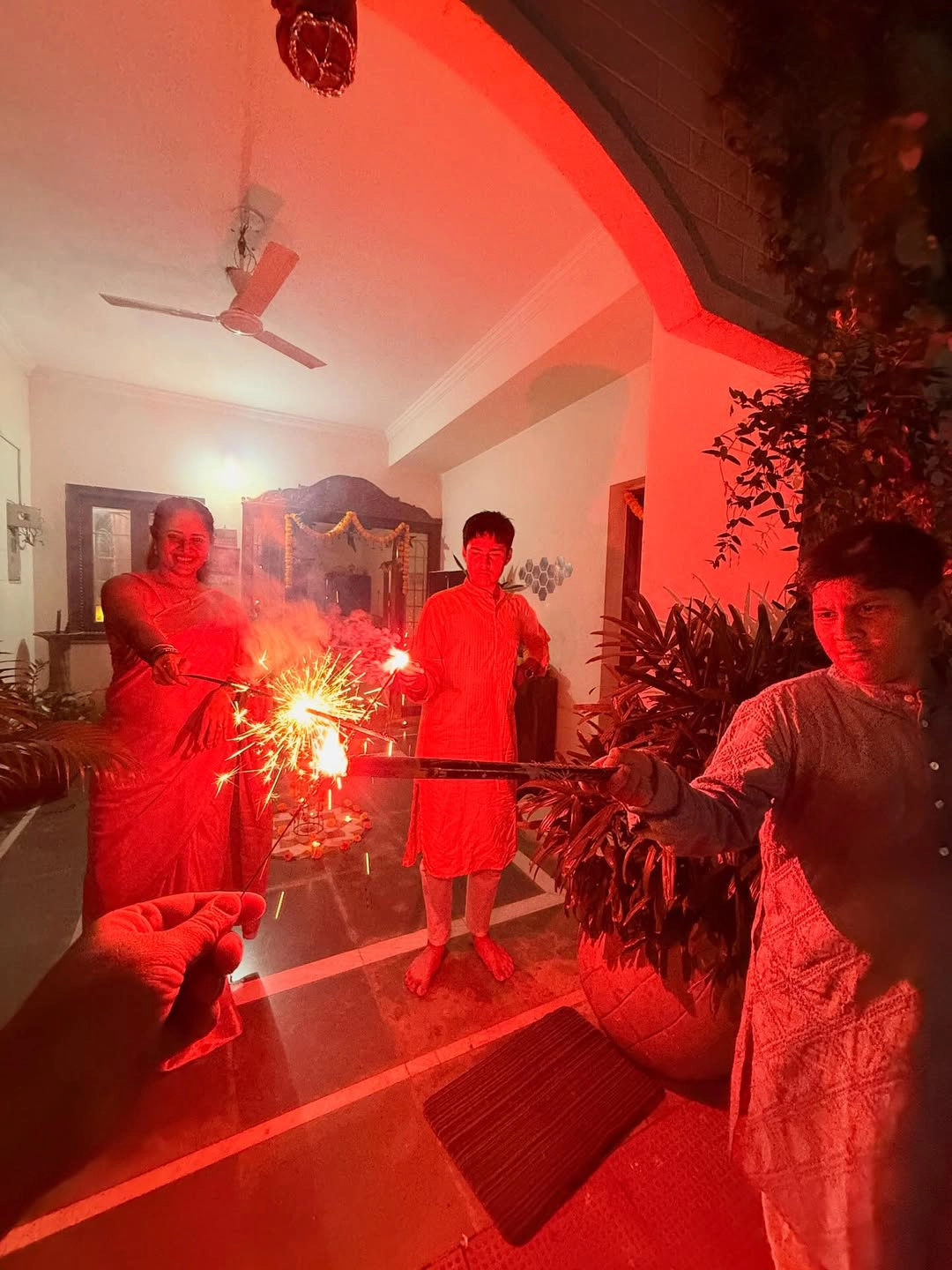 Anasuya Bharadwaj Diwali Celebrations with Family