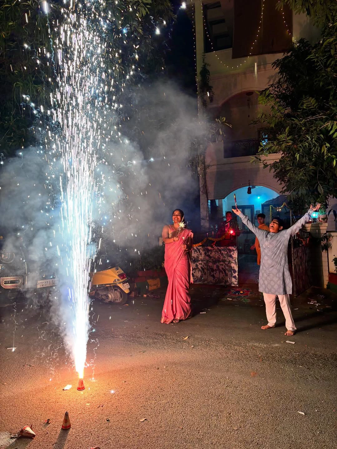 Anasuya Bharadwaj Diwali Celebrations with Family
