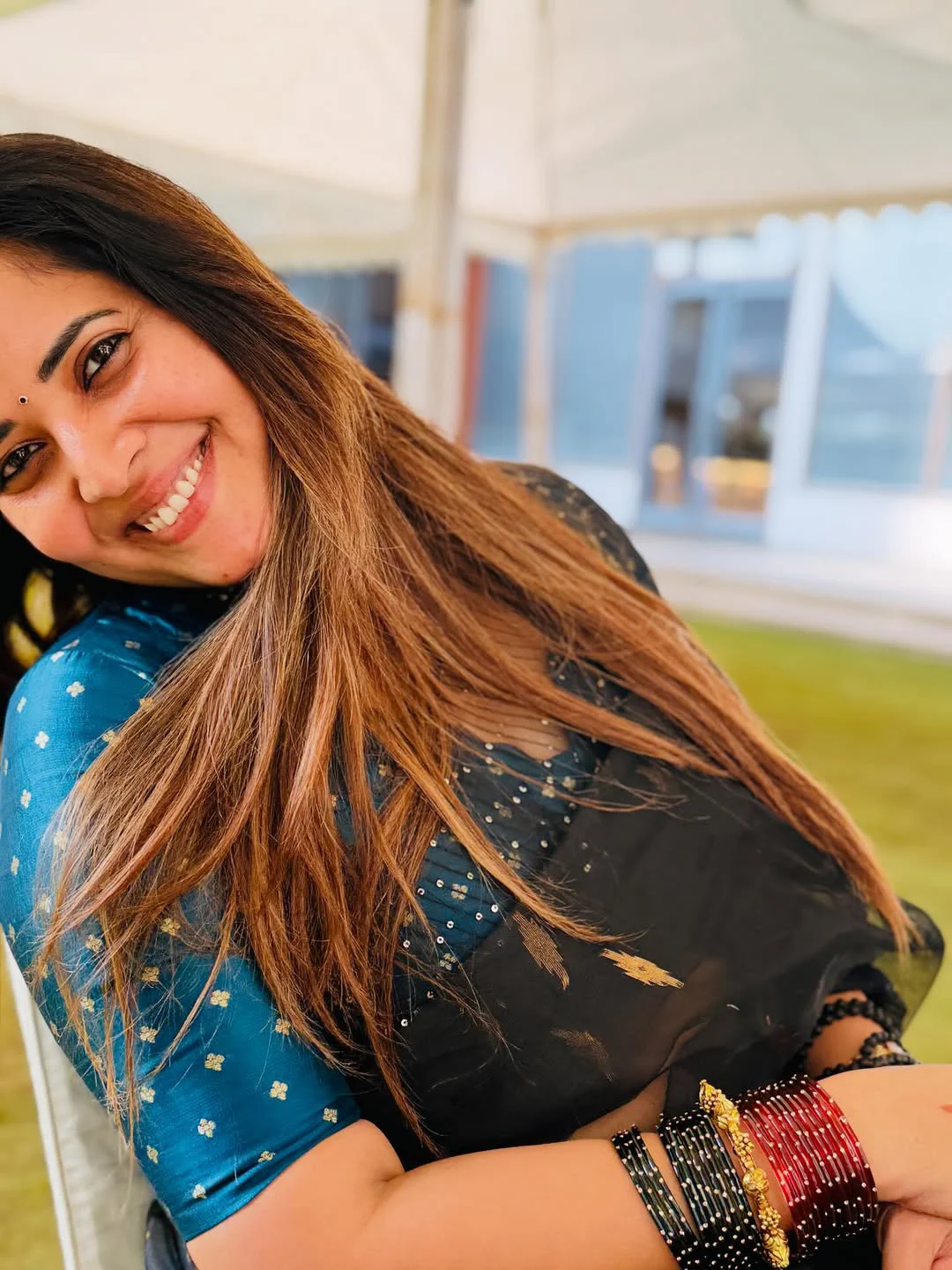 Anasuya Bharadwaj Attends Relatives Wedding Celebrations