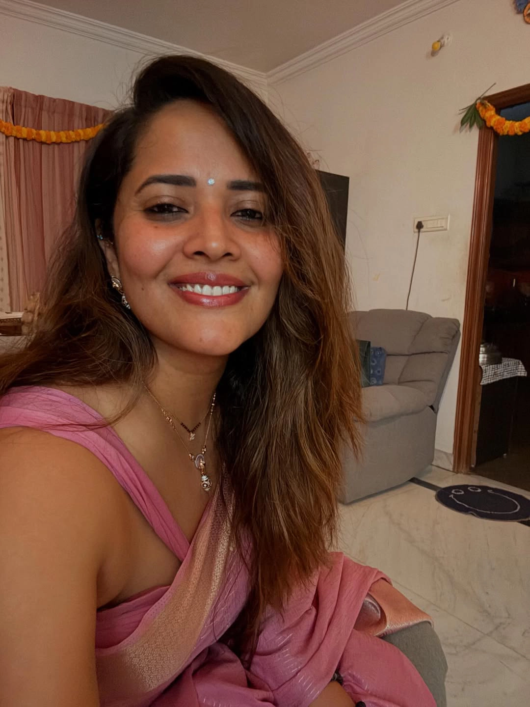 Anasuya Bharadwaj Diwali Celebrations with Family
