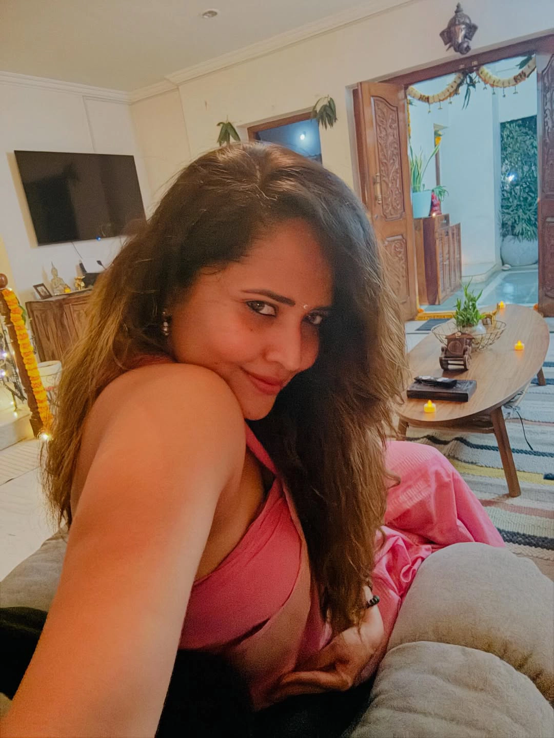 Anasuya Bharadwaj Diwali Celebrations with Family