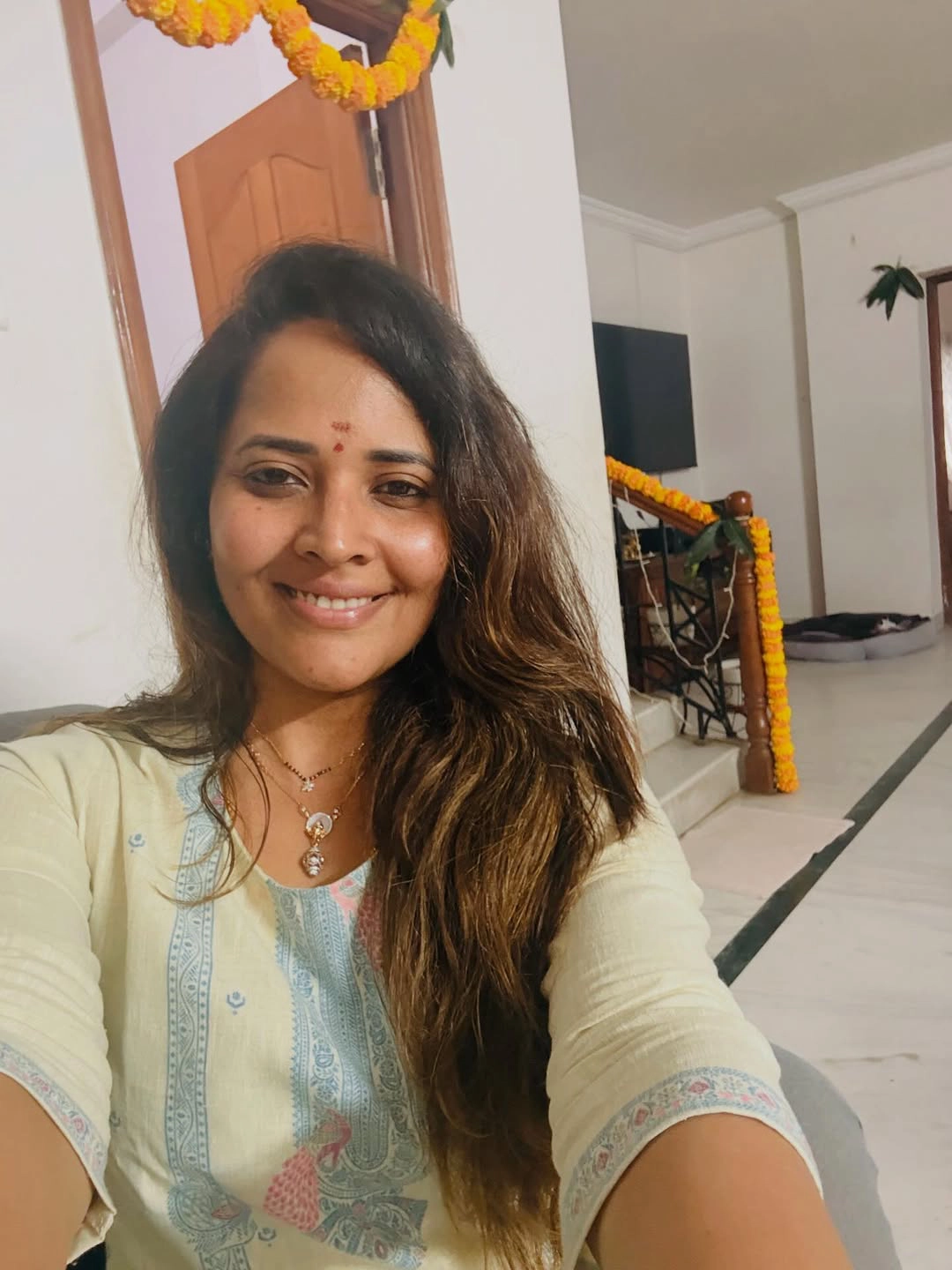 Anasuya Bharadwaj Diwali Celebrations with Family