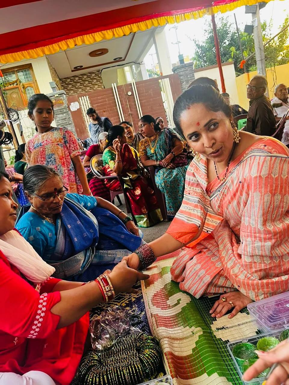 Anasuya Bharadwaj Attends Relatives Wedding Celebrations