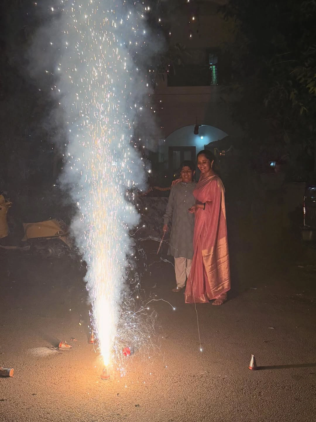 Anasuya Bharadwaj Diwali Celebrations with Family