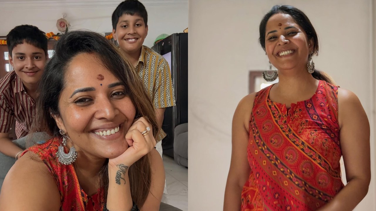 Anasuya Bharadwaj : యాంకర్ అనసూయ దసరా స్పెషల్ ఫొటోలు.. ఫ్యామిలీతో కలిసి..