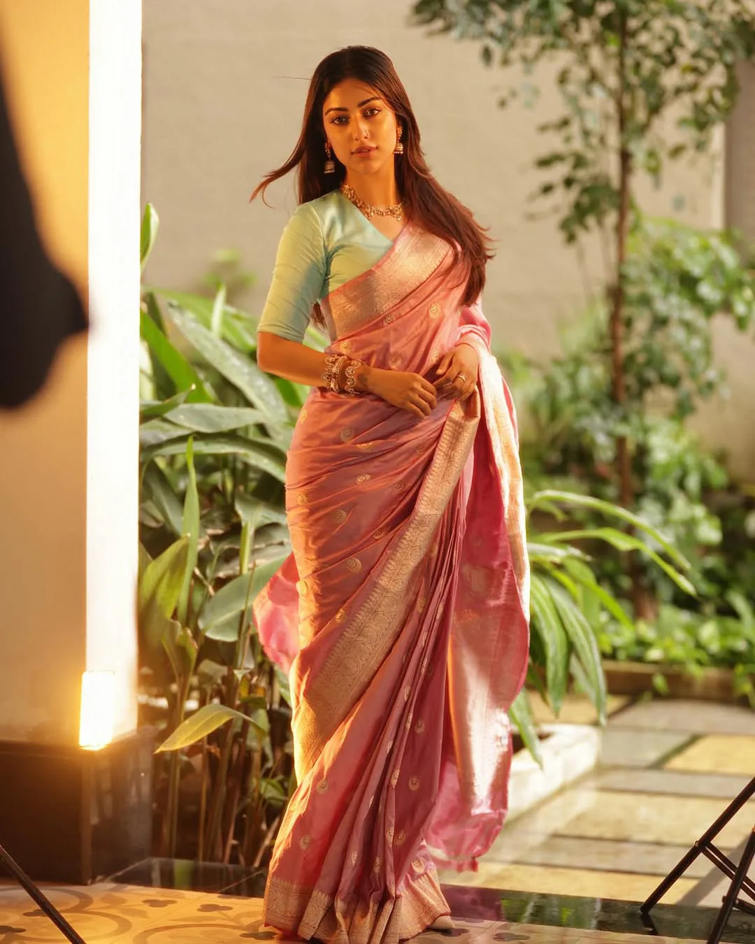 Anu Emmanuel Cute Looks in Saree for Dussehra