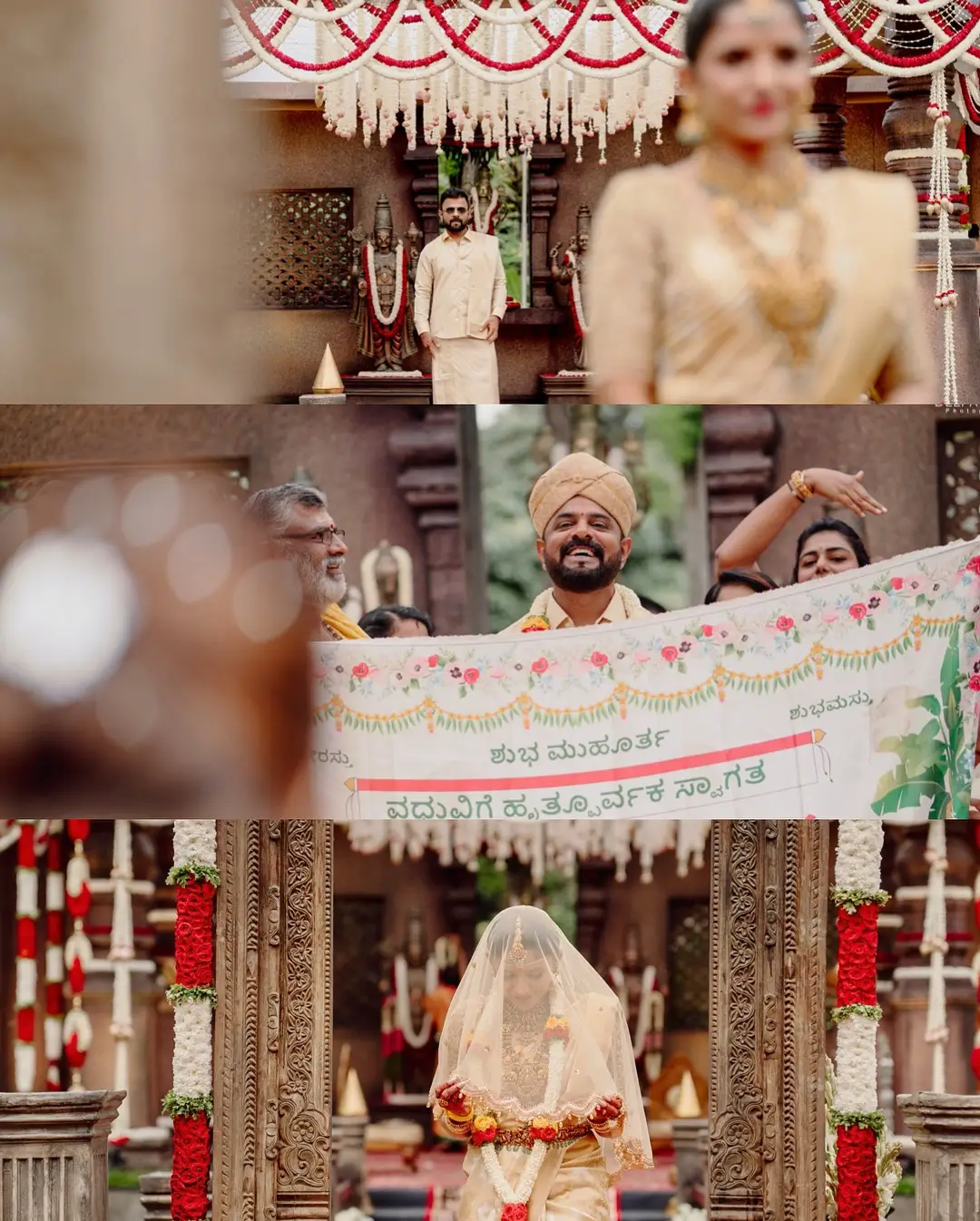 Cameraman Bhuvan Gowda wedding photos are going viral on social media.