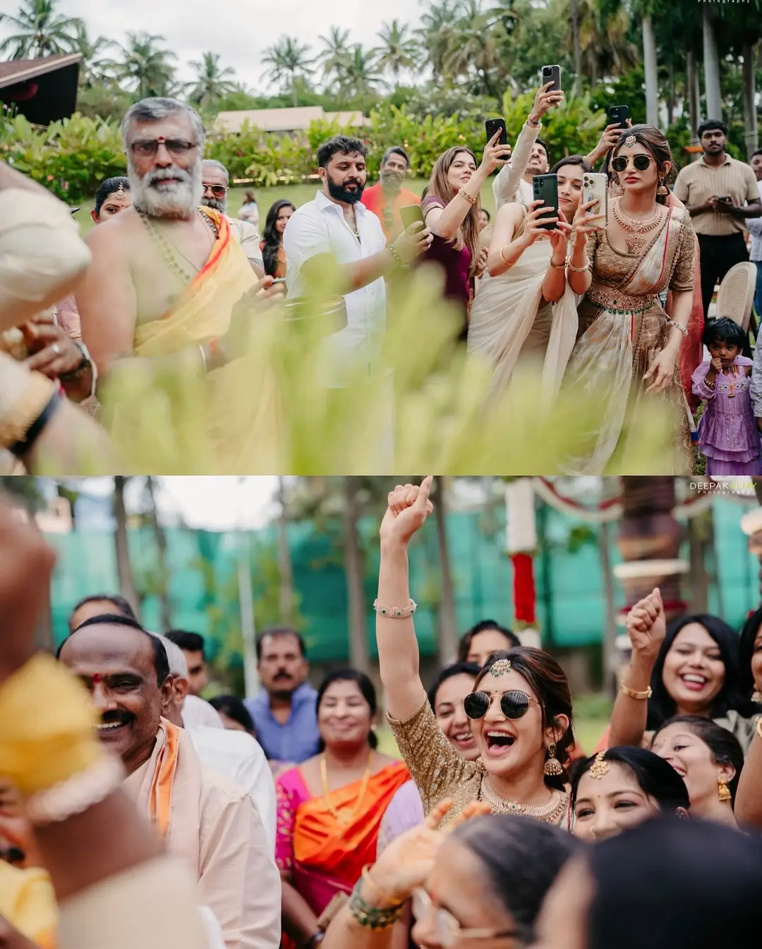 Cameraman Bhuvan Gowda wedding photos are going viral on social media.