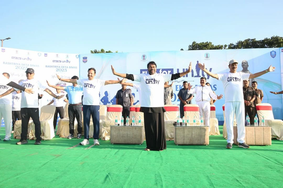 Chiranjeevi Participated in Run for Unity Program