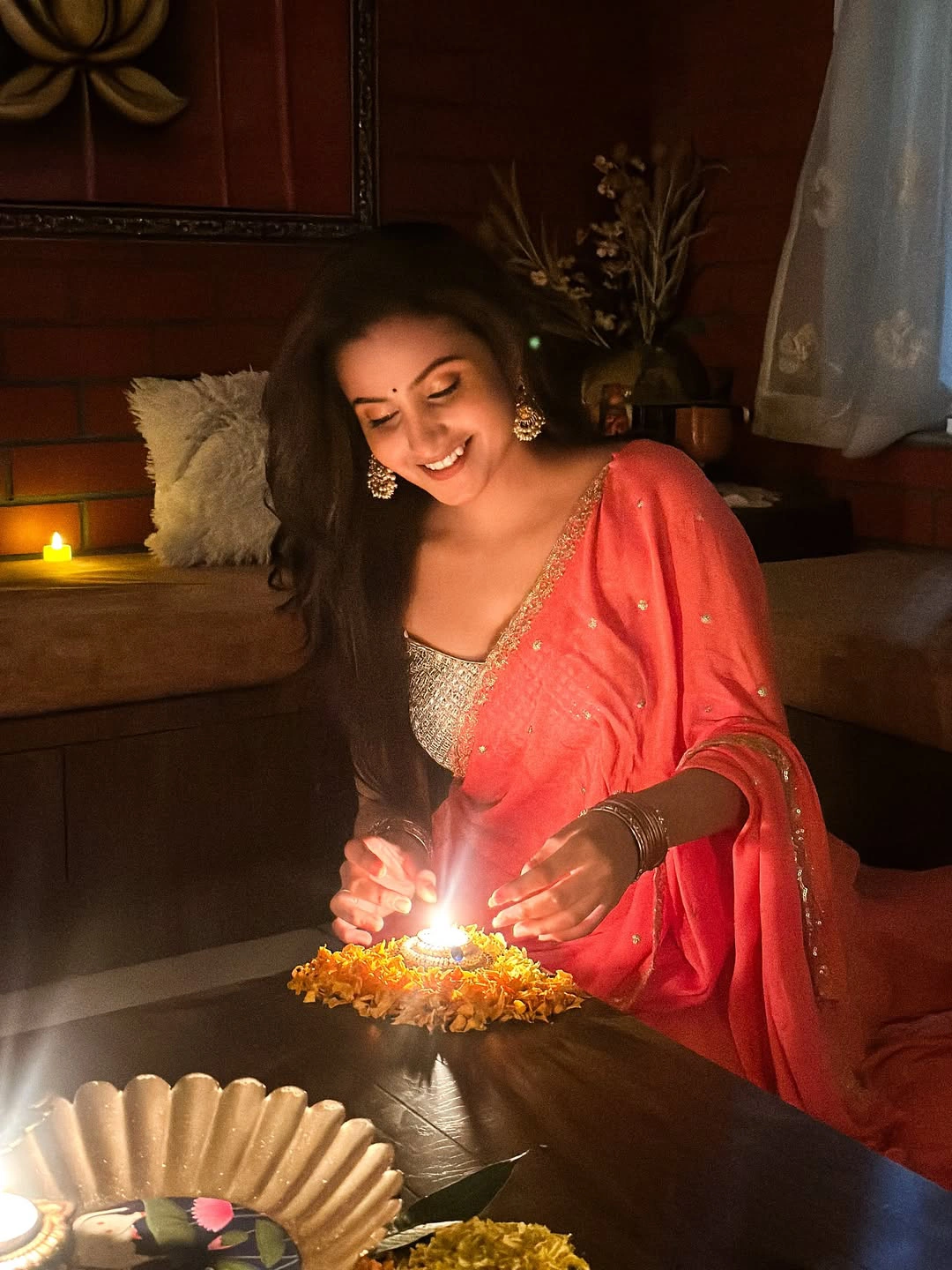 Deepika Pilli Cute Photos from Diwali Celebrations