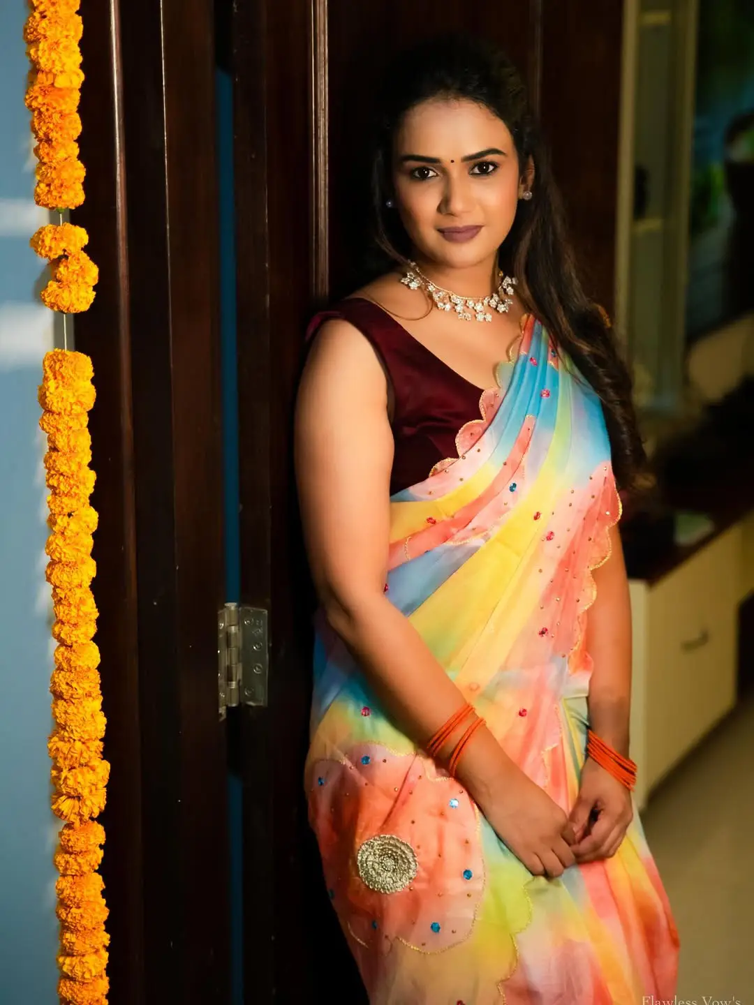 Diwali celebrations at anchor Ariana Glory's house