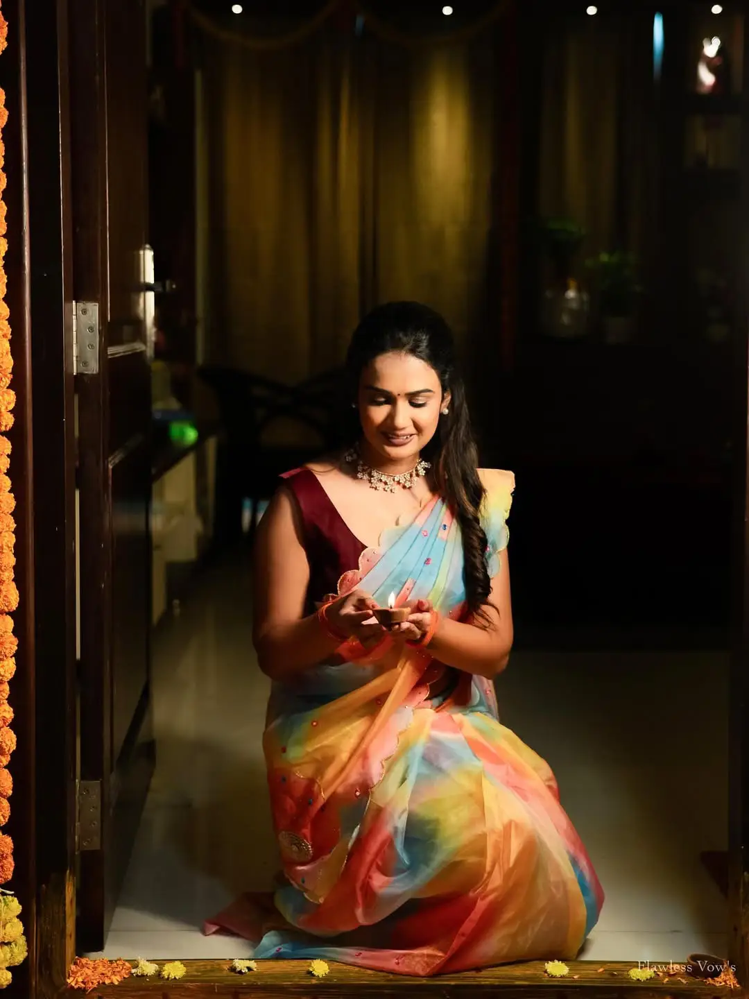 Diwali celebrations at anchor Ariana Glory's house