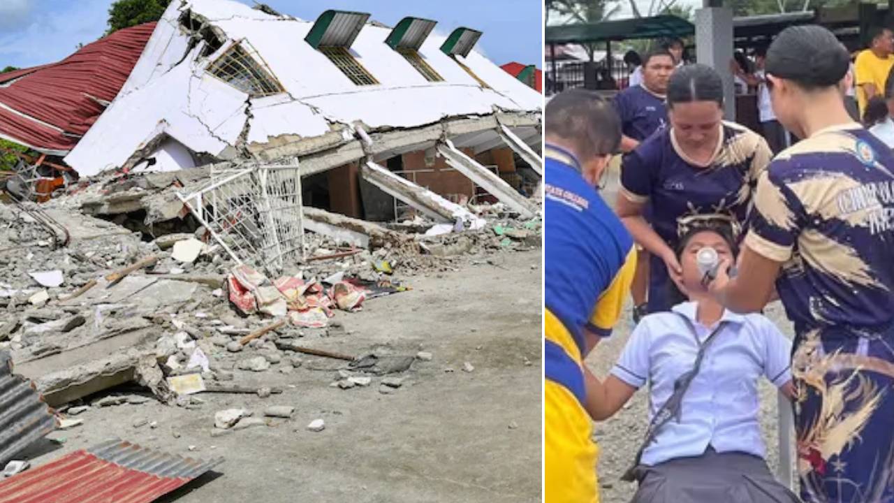 Philippines Earthquake : ఫిలిప్పీన్స్లో భారీ భూకంపం.. కుప్పకూలిన భవనాలు.. రోడ్లపైకి పరుగులు తీసిన ప్రజలు.. వీడియోల్లో భయానక దృశ్యాలు.. Philippines Earthquake : ఫిలిప్పీన్స్లో భారీ భూకంపం.. కుప్పకూలిన భవనాలు.. రోడ్లపైకి పరుగులు తీసిన ప్రజలు.. వీడియోల్లో భయానక దృశ్యాలు..