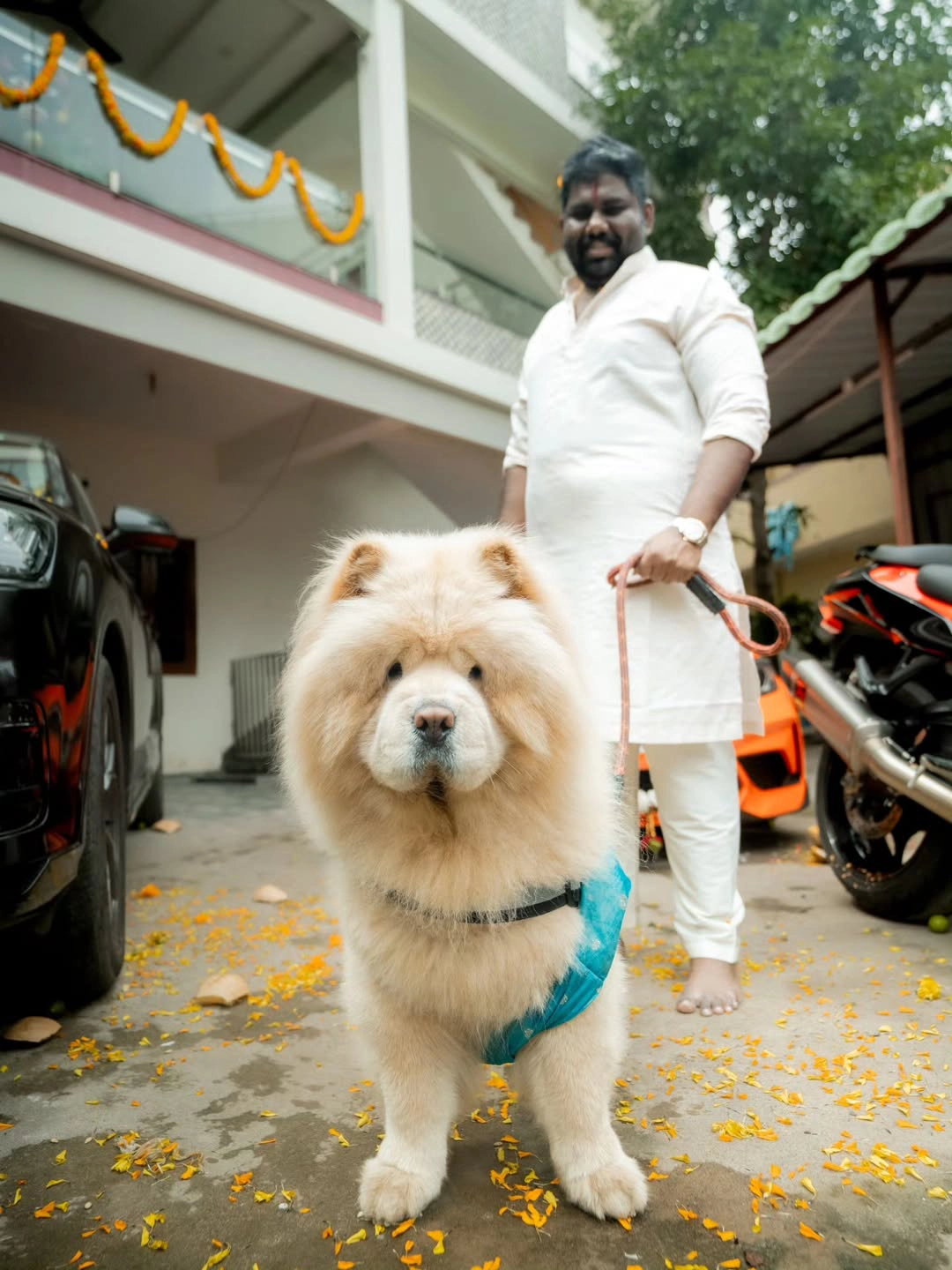 Comedian Viva Harsha Dasara Special Pooja To Vehicles with Wife