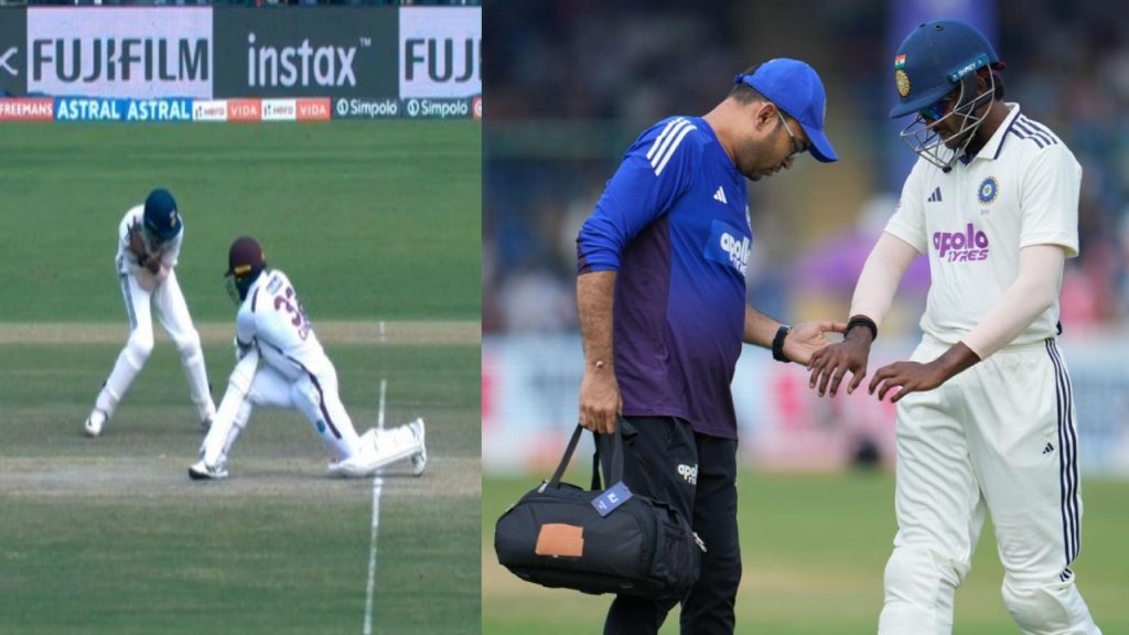 IND vs WI 2nd Test Sai Sudharsan gets injured after taking blinder of a catch