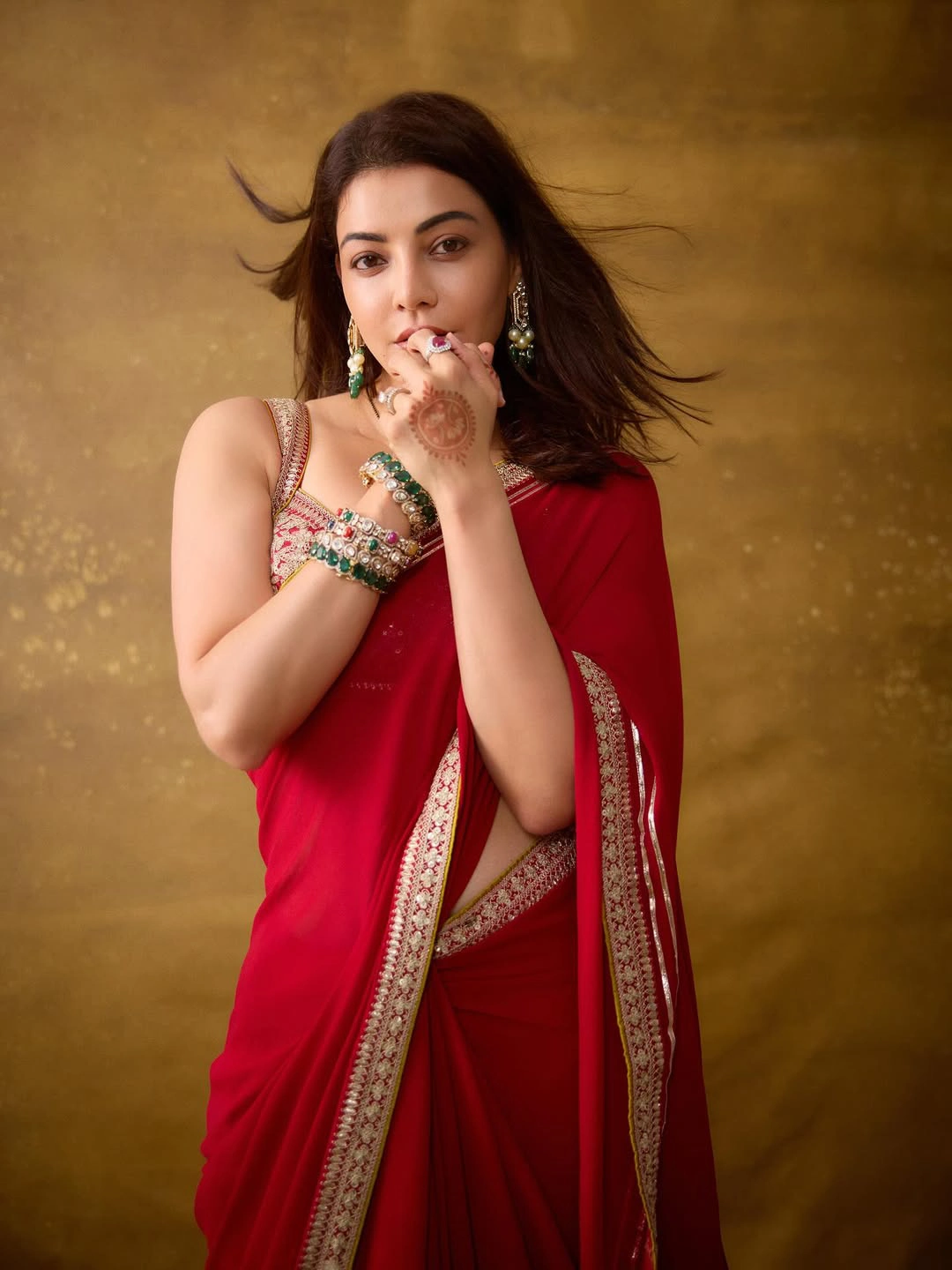 Kajal Aggarwal Karwa Chauth Celebrations with Husband Gautam Kitchlu