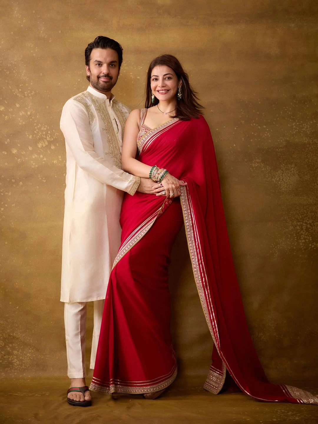 Kajal Aggarwal Karwa Chauth Celebrations with Husband Gautam Kitchlu