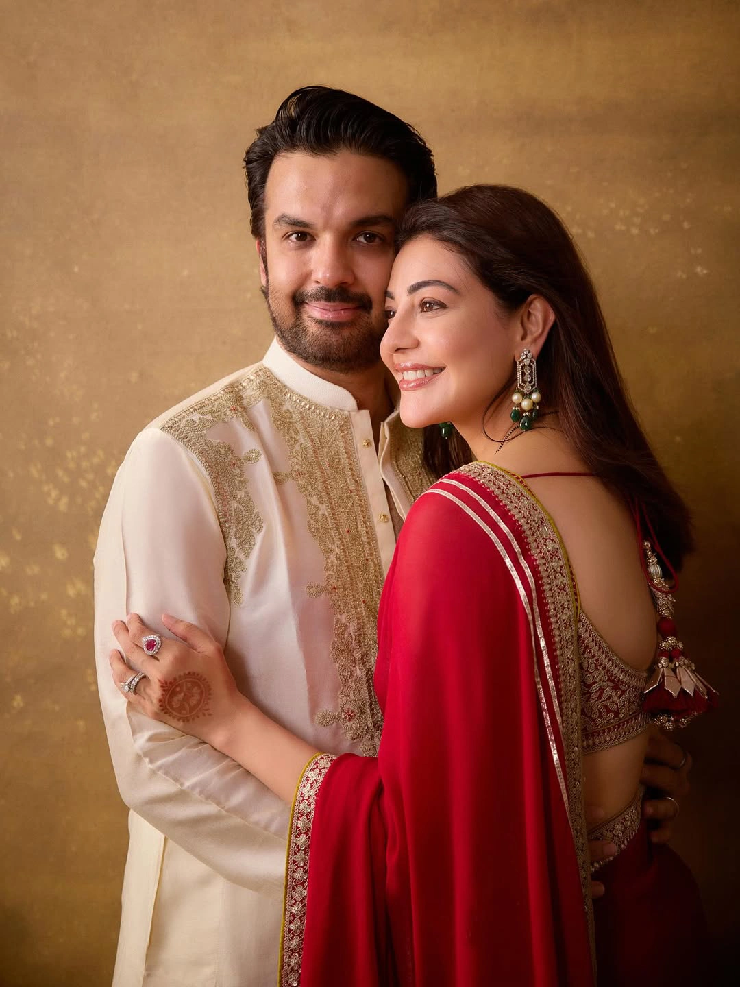 Kajal Aggarwal Karwa Chauth Celebrations with Husband Gautam Kitchlu