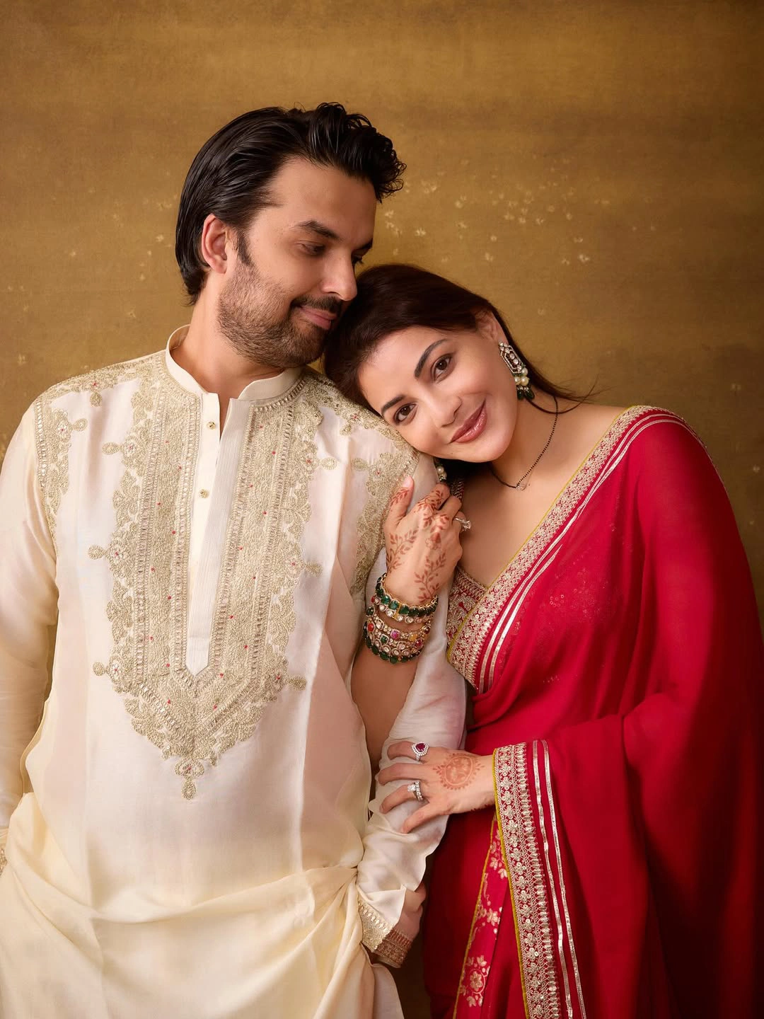Kajal Aggarwal Karwa Chauth Celebrations with Husband Gautam Kitchlu