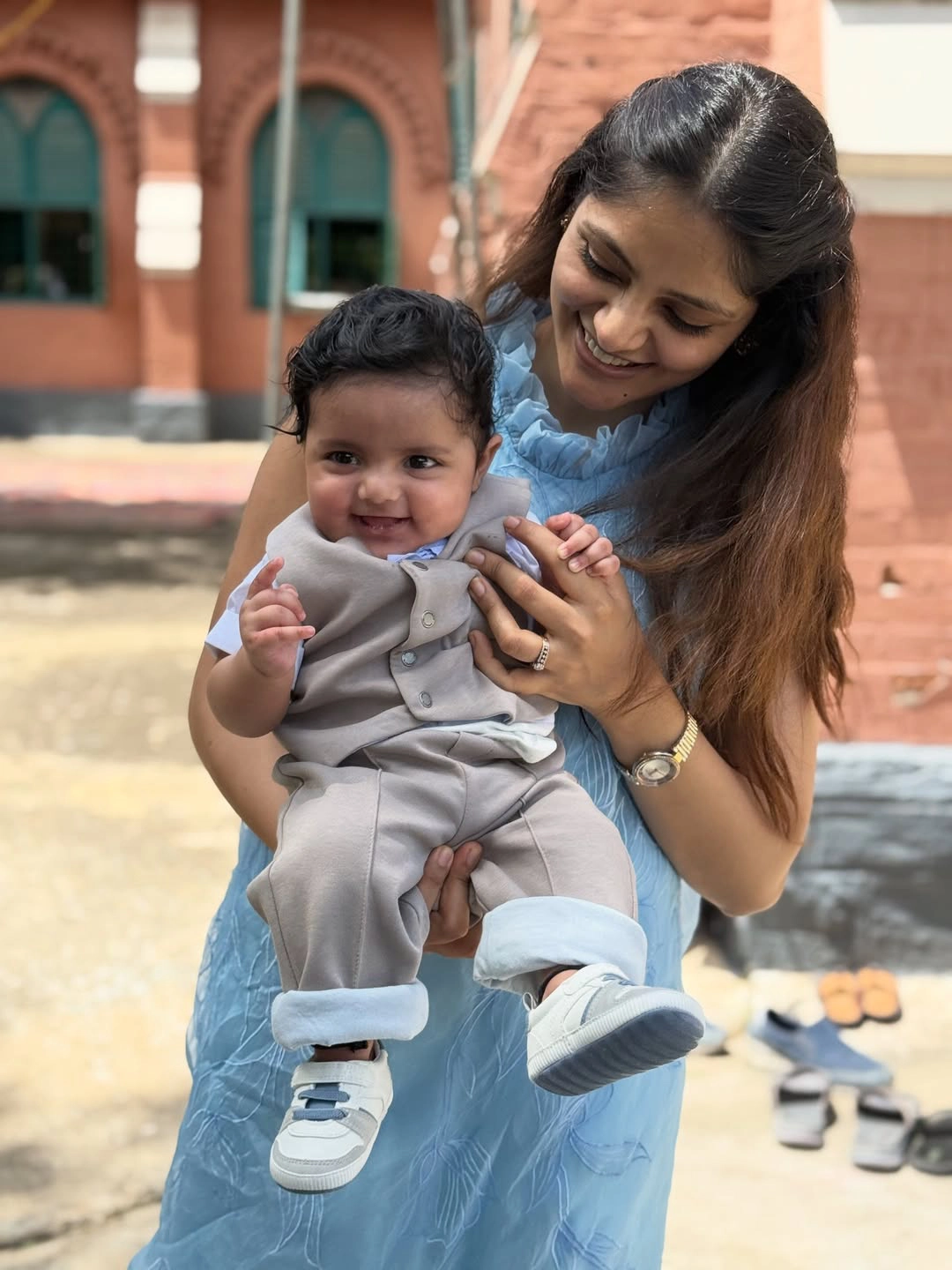 Kiran Abbavaram went to Friend Marriage with Wife Rahasya and Son Hanu