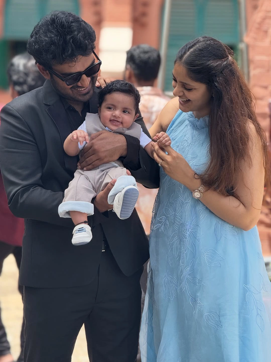 Kiran Abbavaram went to Friend Marriage with Wife Rahasya and Son Hanu