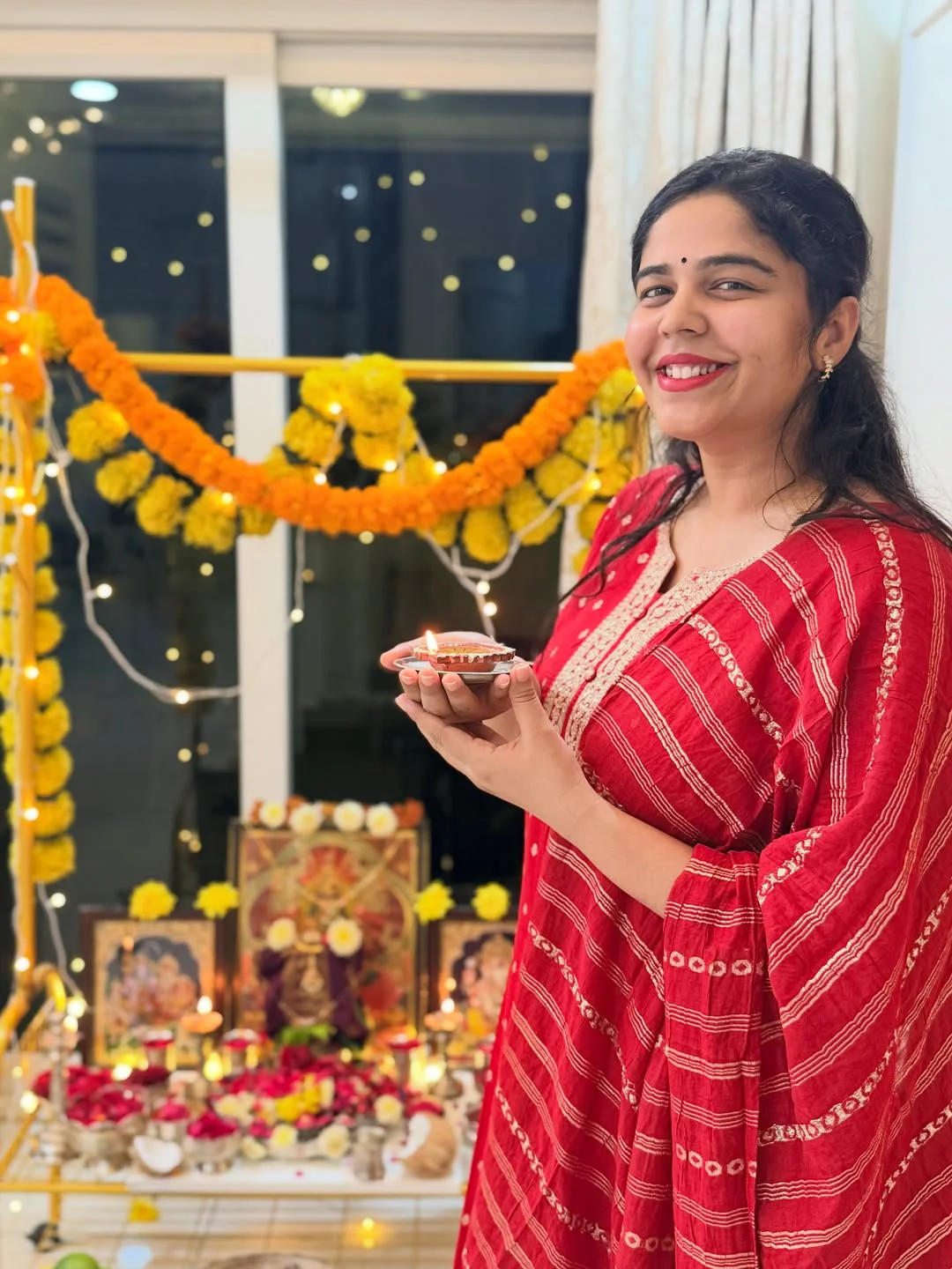 Singer Lipsika Bhashyam Diwali Celebrations with Family