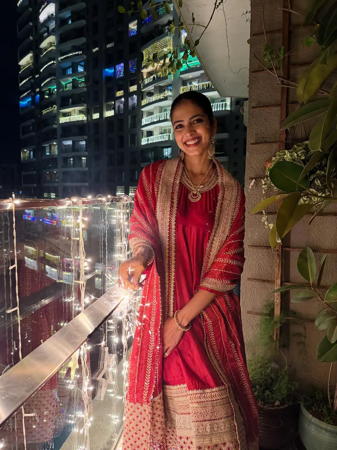 Malavika Mohanan celebrates Diwali with her family