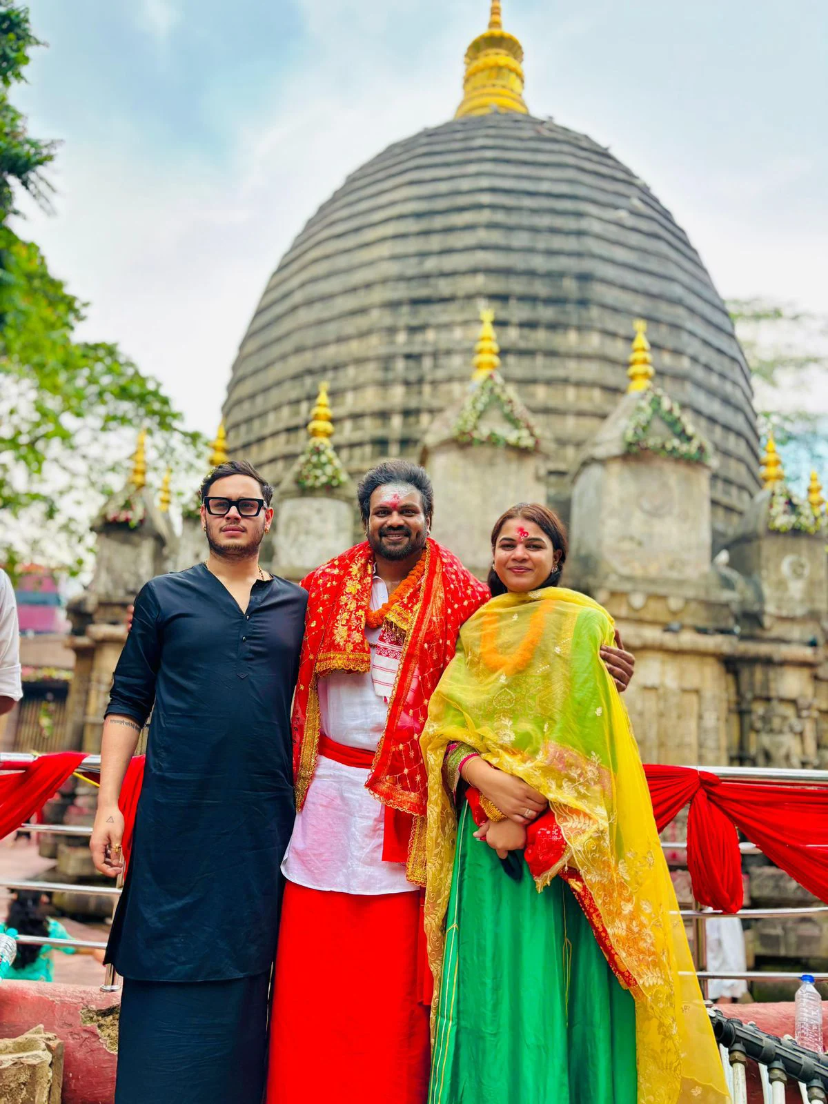 Manchu Manoj Visits Assam Kamakhya Devi Temple with his Wife