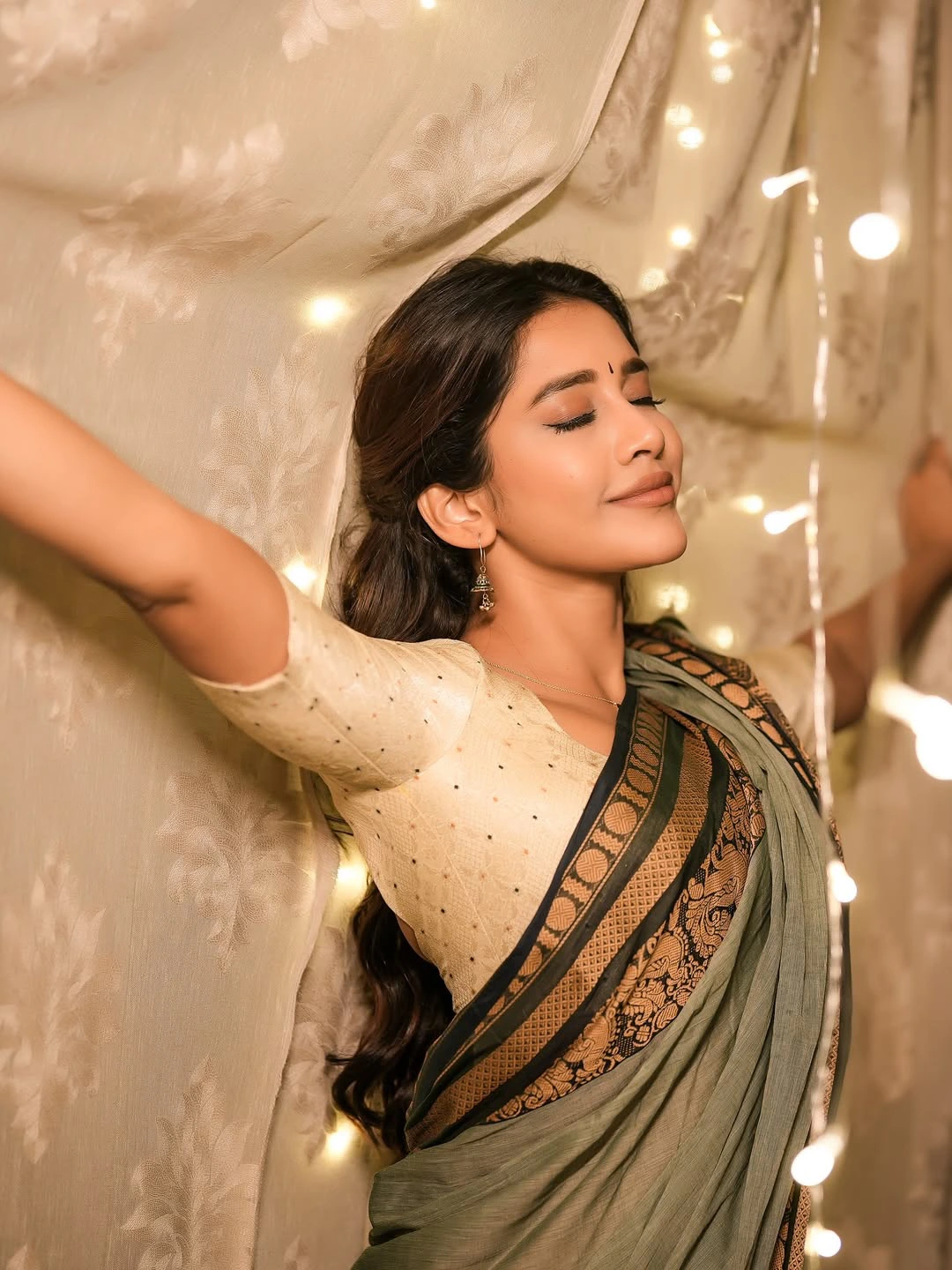 Nabha Natesh Shows her Beauty in Saree