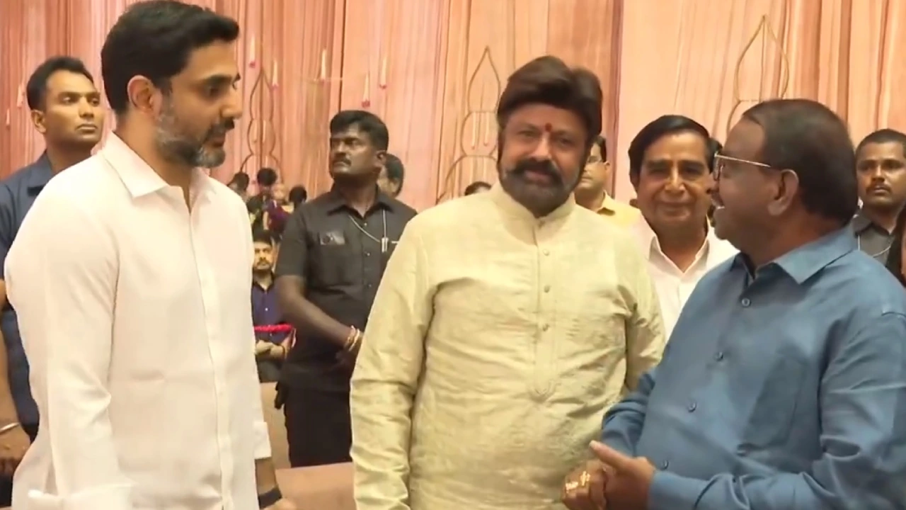 Nara Lokesh Balakrishna attends Janasena MLA Son Marriage