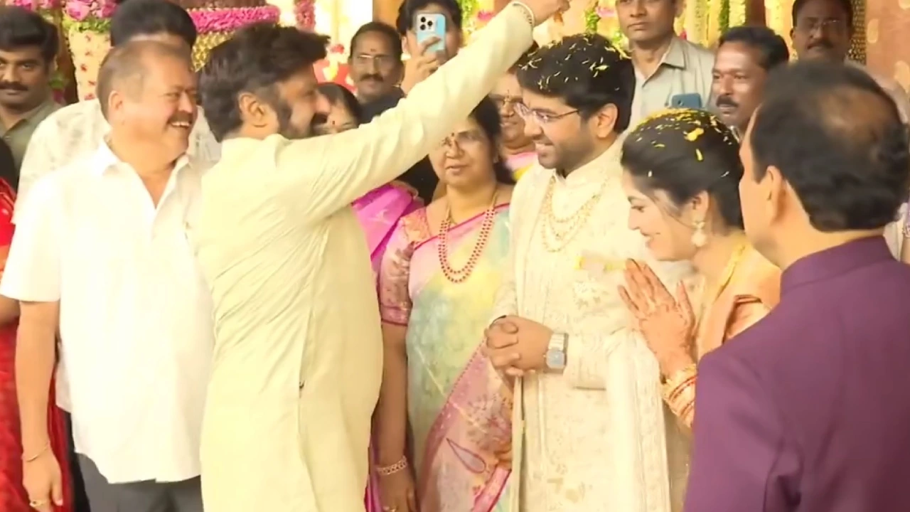 Nara Lokesh Balakrishna attends Janasena MLA Son Marriage