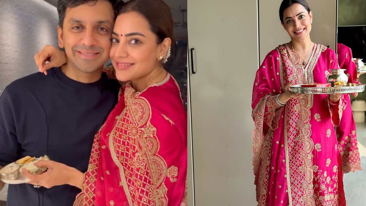 Nisha Aggarwal : కాజల్ చెల్లి, హీరోయిన్ నిషా అగర్వాల్ కర్వా చౌత్ సెలబ్రేషన్స్.. ఫొటోలు..