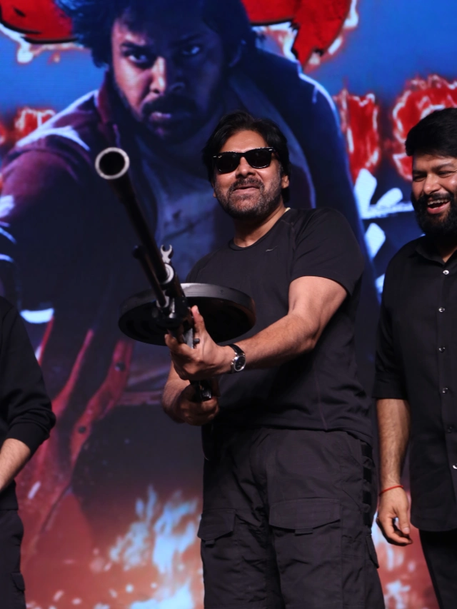 Pawan Kalyan Stylish Looks in OG Success Meet
