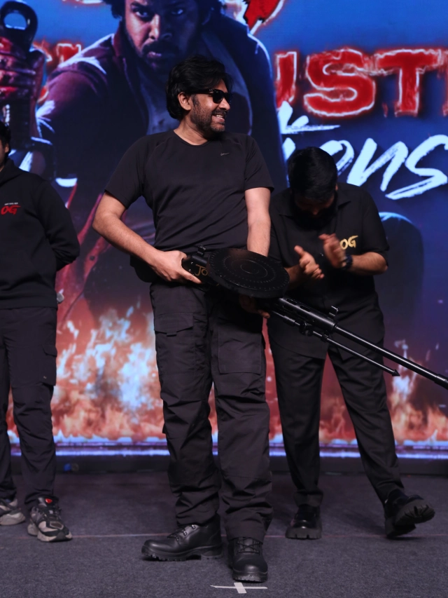 Pawan Kalyan Stylish Looks in OG Success Meet