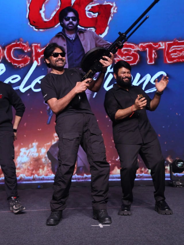 Pawan Kalyan Stylish Looks in OG Success Meet