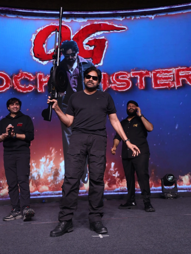 Pawan Kalyan Stylish Looks in OG Success Meet