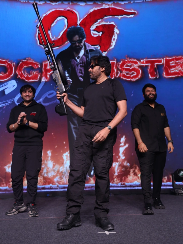 Pawan Kalyan Stylish Looks in OG Success Meet