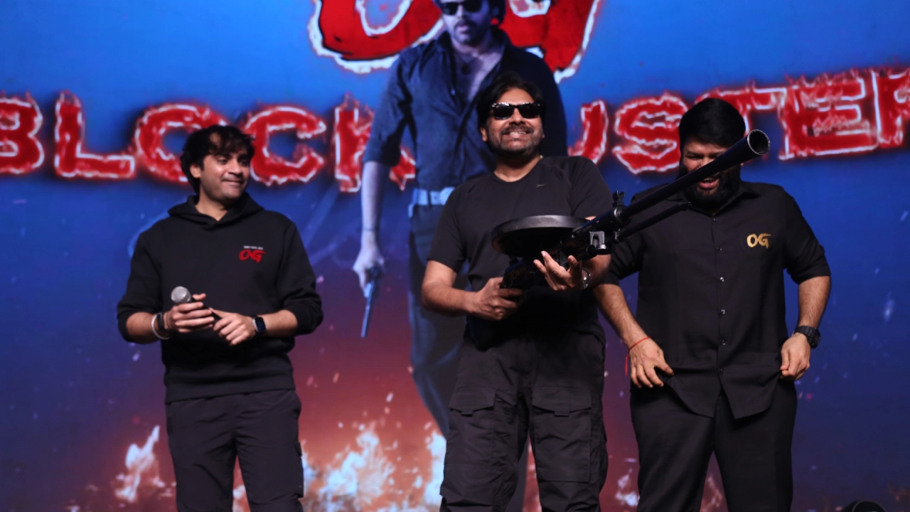 Pawan Kalyan Stylish Looks in OG Success Meet