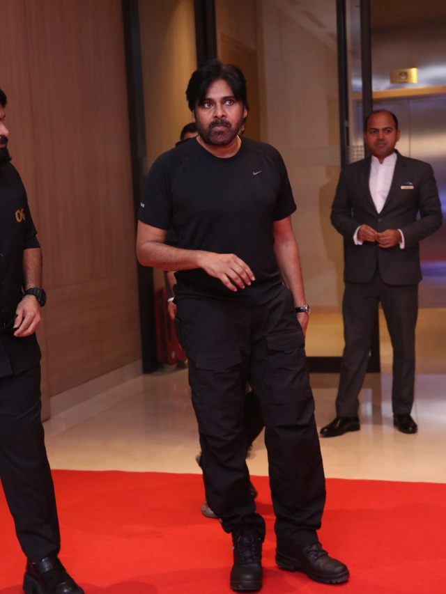 Pawan Kalyan Stylish Looks in OG Success Meet