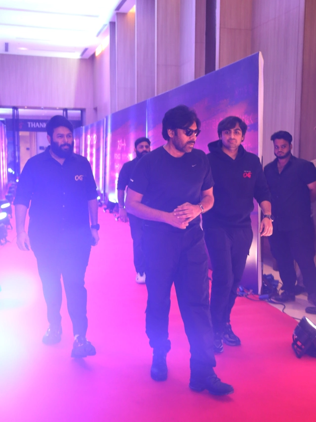 Pawan Kalyan Stylish Looks in OG Success Meet