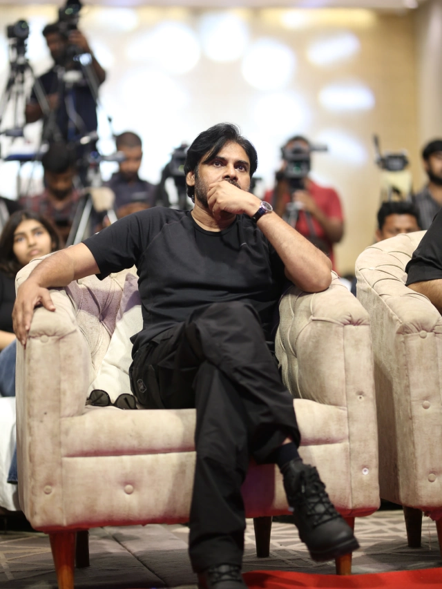 Pawan Kalyan Stylish Looks in OG Success Meet