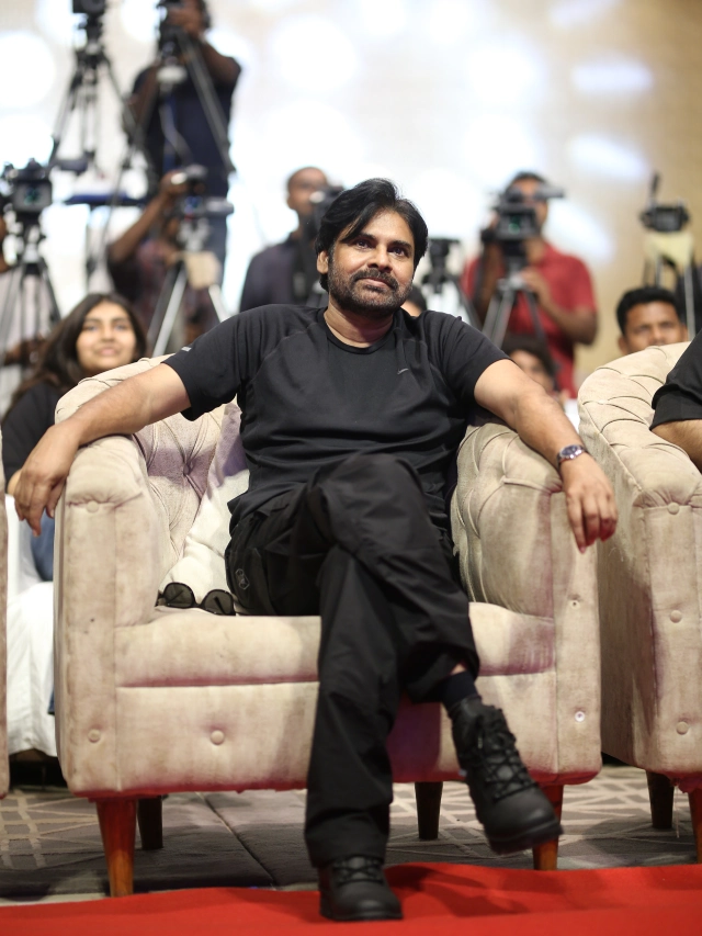 Pawan Kalyan Stylish Looks in OG Success Meet